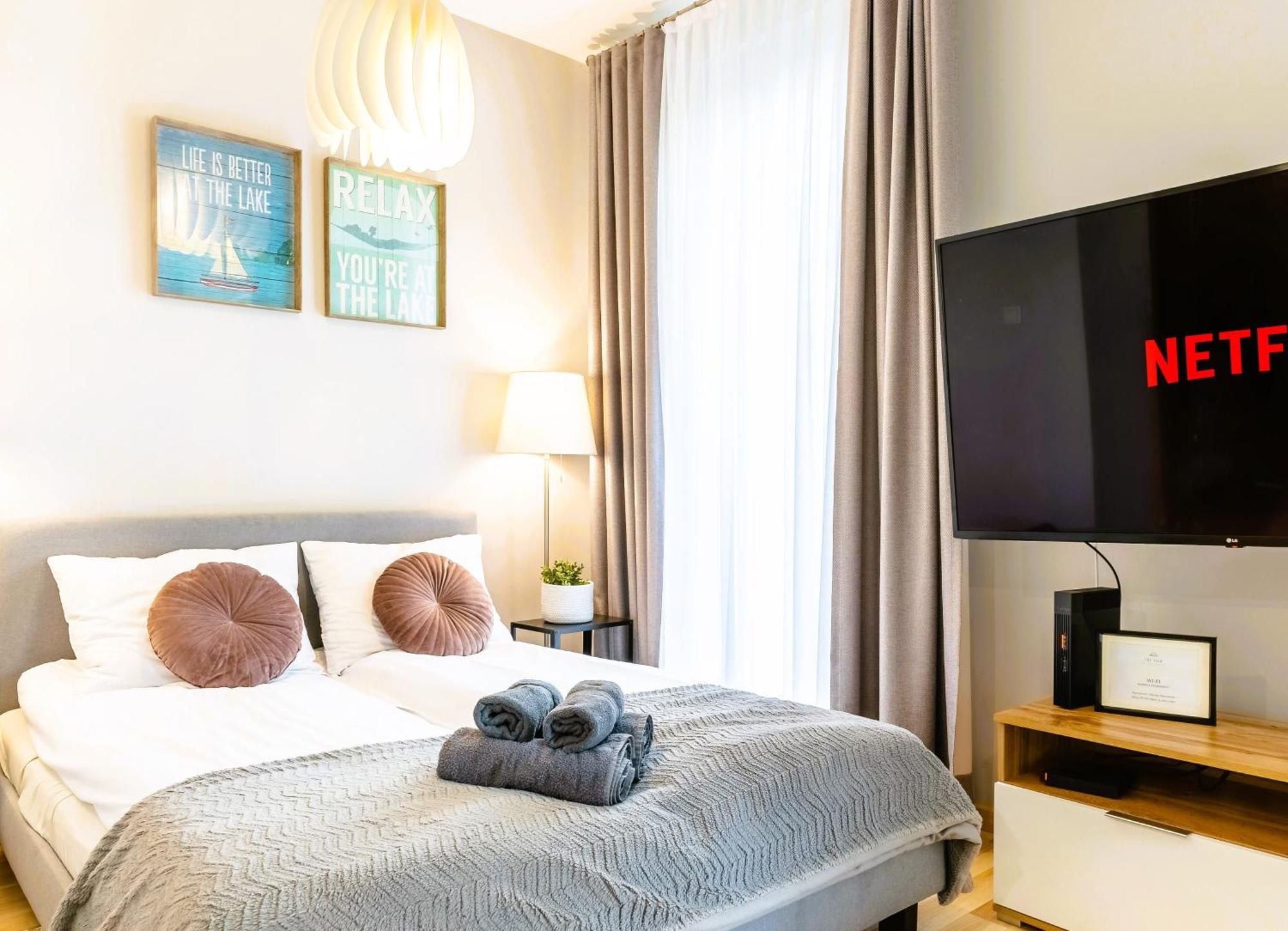 Marina Apartment - Przy Jeziorze, Taras, Tv55" Z Netflix I Prime, Parking Iława Buitenkant foto