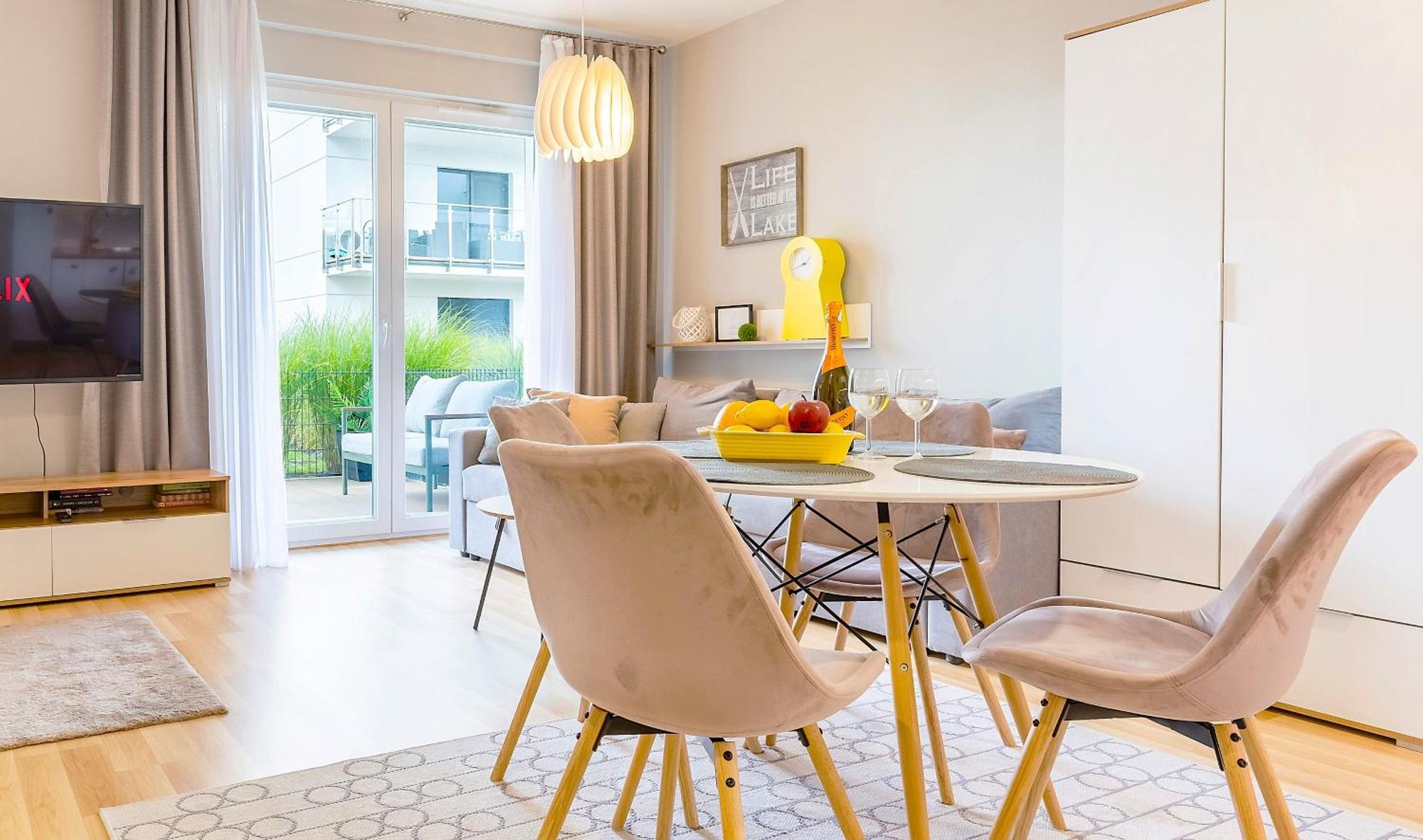 Marina Apartment - Przy Jeziorze, Taras, Tv55" Z Netflix I Prime, Parking Iława Buitenkant foto